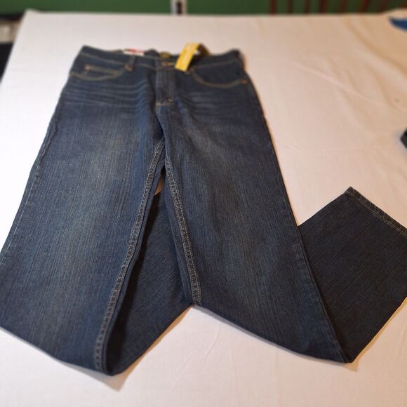 Lee Dark Acid Wash Inferno Relaxed Straight Leg Jeans Comfort Stretch Size 30x32 - Picture 11 of 13